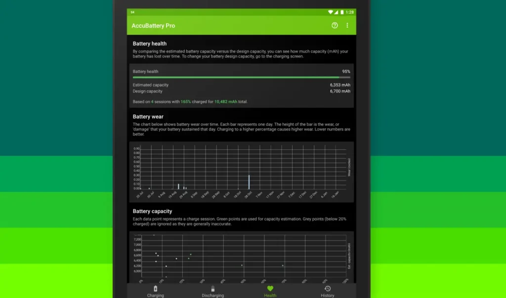 mengecek battery health android